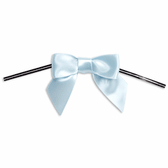 2.5" Light Blue Satin Bow