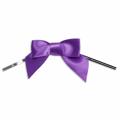 2.5" Purple Satin Bow