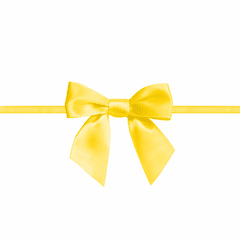 2.5" Yellow Bow with Ties
