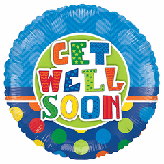 35" Bold Dots Get Well Soon Jumbo Balloon