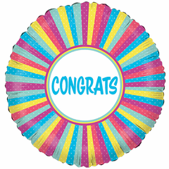 35" Congrats Color Burst Jumbo Balloon