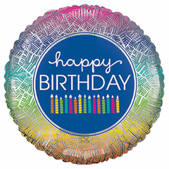 35" Happy Birthday Candles Jumbo Balloon
