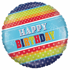 35" Happy Birthday Dots Jumbo Balloon