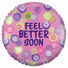 35" Pink Floral Feel Better Soon Jumbo Balloon