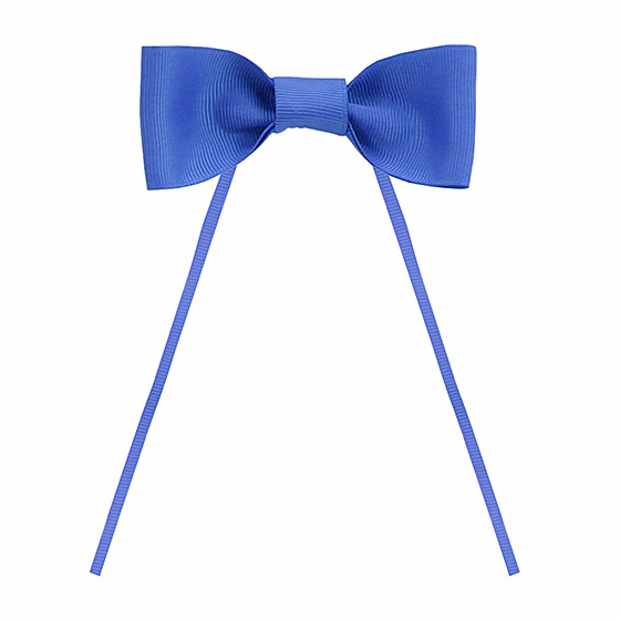 4.25" Blue Grosgrain Bow Tie with Ties