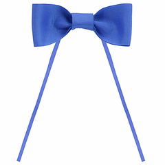 4.25" Blue Grosgrain Bow Tie with Ties
