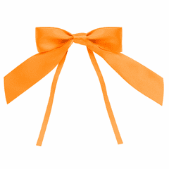 4" Orange Bow with Ties