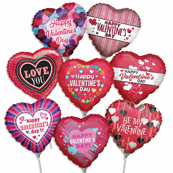 4" Valentine's Day Air-Filled Balloons