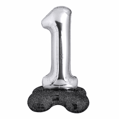 40" Number One Balloon with Base Packaged