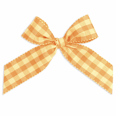 5" Orange & Yellow Plaid Bow