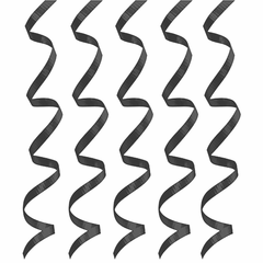 6' Black Pre-cut Curling Ribbon