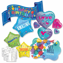 Assorted Everyday Shape Balloons with Ribbon Weights
