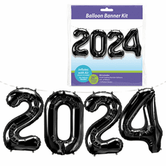 Balloon Banner Kit<br>26" Black 2024