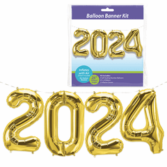 Balloon Banner Kit<br>26" Gold 2024