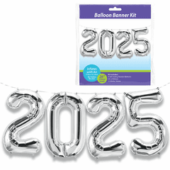 Balloon Banner Kit<br>26" Silver 2025