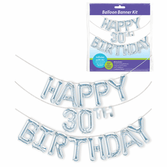Balloon Banner Kit<br>Happy 30th Birthday