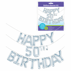 Balloon Banner Kit<br>Happy 50th Birthday