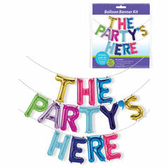 Balloon Banner Kit<br>The Party's Here