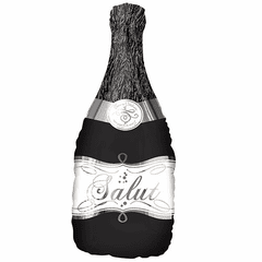 Bubbly Black Wine Bottle Shape Balloon