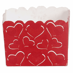Candy Treat Box (Mini)<br>Red & White Hearts