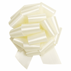 Extra Large Ivory Satin Pull Bow