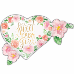 Floral Baby Girl Shape Balloon