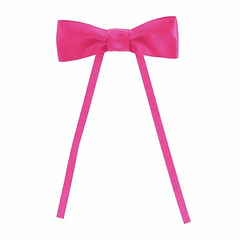 Large Pink Satin Bow Tie Bow