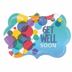 Marquee Get Well Soon Cheerful Dots Shape Balloon