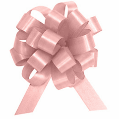 Medium Peach Satin Pull Bow