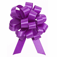 Medium Purple Satin Pull Bow
