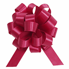 Medium Wine Satin Pull Bow