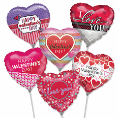 Mini Air-filled Balloons - Valentine's Day Assortment