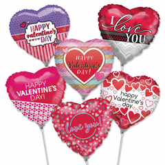 Mini Valentine's Day Air-Filled Balloons