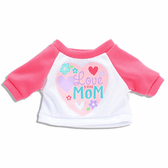 Plush T-Shirt<br>Love You Mom