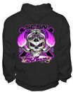 PINK TURBO SKULL ZIP-UP HOODIE
