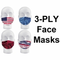 3-Ply Sublimated & Tie-Dye Ear Loop Style Face Masks