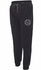 Black Polyester Fleece Jogger Pants with Optional Volleyball Print