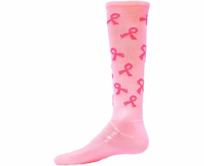Courage 2.0 Bright Pink Ribbon Knee High Socks