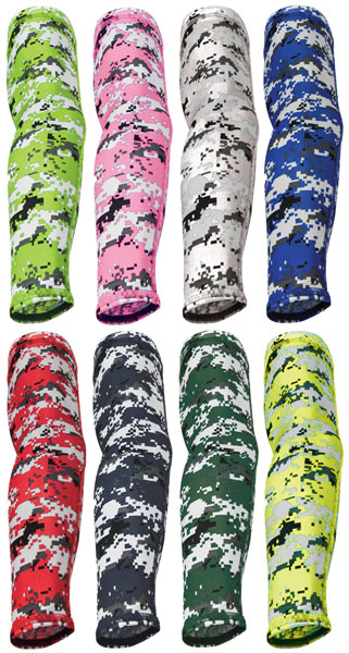Manica Sportiva Compressione Braccio: Digital Camo Rosa Grigio Bianco, Traspirante In Poliestere E Spandex