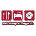 Eat Sleep Volleyball Design Hooded Sweatshirt - in 20 Hoodie Colors