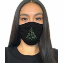 Holiday Tree Rhinestone Bling 2-Ply Face Masks in Choice of 3 Colors