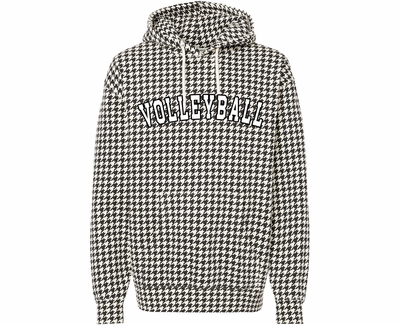 Houndstooth Pattern Heavyweight Hoody - Choice of 22 Sports