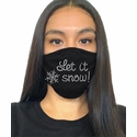 Let It Snow Rhinestone Bling 2-Ply Face Masks in Choice of 3 Colors