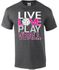 LIVE LOVE PLAY VBALL Design Dark Grey Volleyball T-Shirt