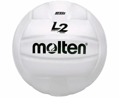 Molten White L2 Volleyball w/ H.S. Stamp