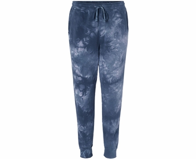 Navy Blue Tie-Dye Fleece Jogger Pants - Choice of 16 Sports