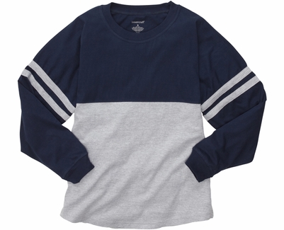 Navy & Grey Oversize Game Day Jersey Pullover w/ optional Volleyball Imprint