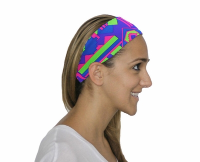 Neon Santa Fe Spandex Fabric Headband