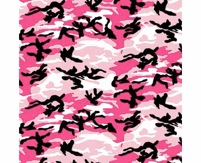 Pink, Black, White Camouflage Bandana