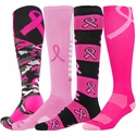 Pink Ribbon Awareness Socks